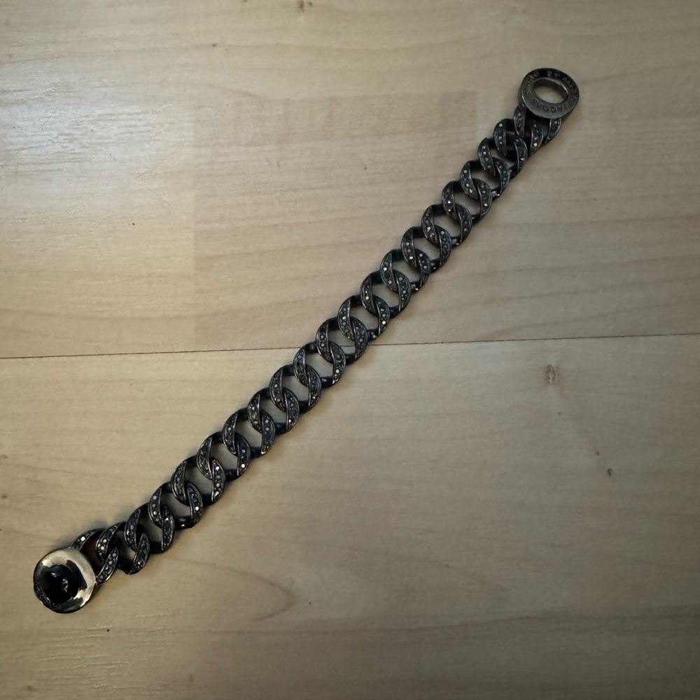 Marc Jacobs Black and Gold Chain Bracelet